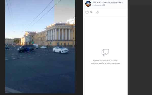 Самокатчик погиб от столкновения с автомобилем в Петербурге