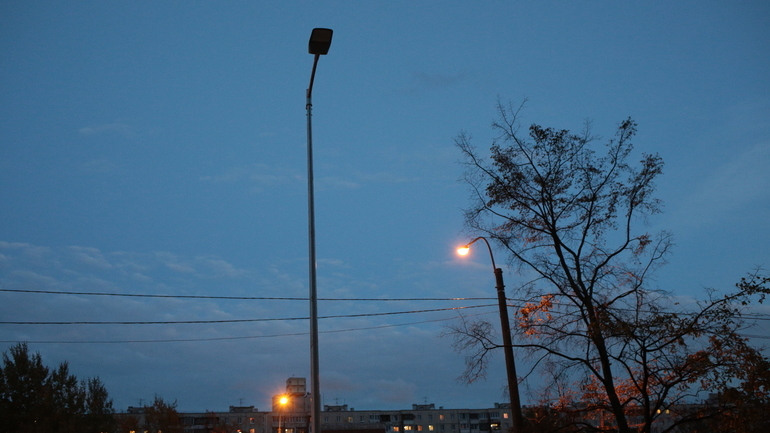 На Пулковском шоссе установили 490 светодиодных фонарей