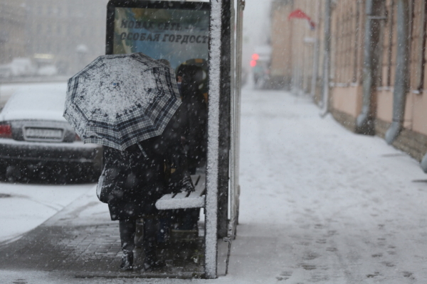 В Петербурге в пятницу ожидается мокрый снег с дождем и гололедица