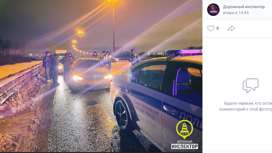 Юный водитель BMW устроил «догонялки» на КАД и ранил двух полицейских