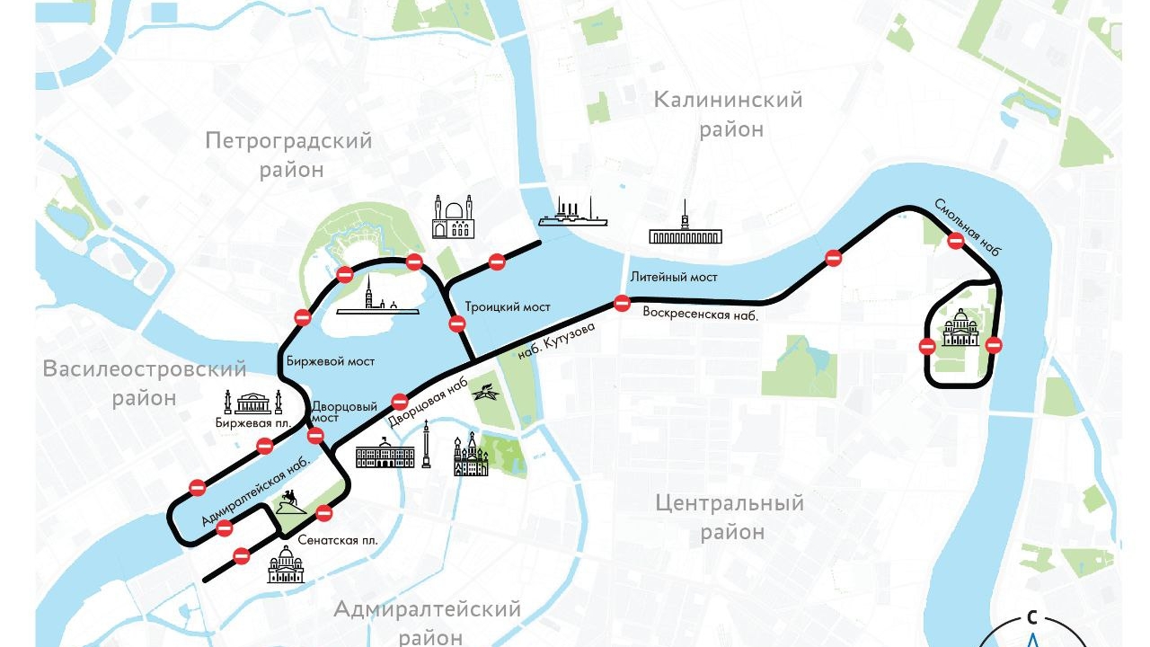 Во время полумарафона 4 июня перекроют центр Петербурга