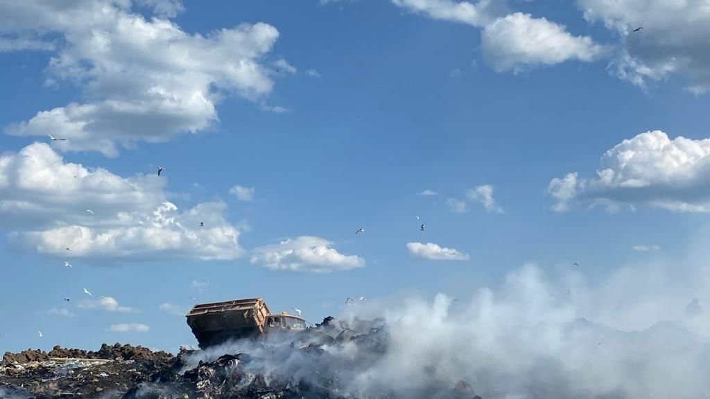 В Росприроднадзоре заинтересовались возгоранием отходов на 500 кв метров в Ленобласти