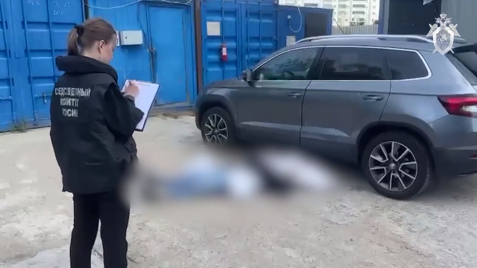 В СК поделились кадрами с места убийства гендиректора в Приморском районе