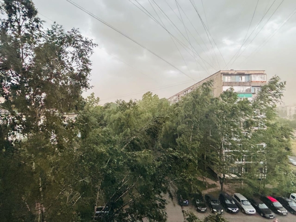 В Петербурге кран рухнул на стройплощадке «ЛСР» из-за сильного шторма