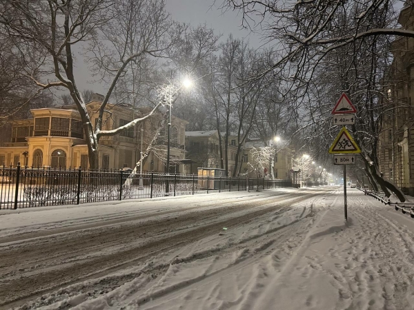 Более 900 единиц техники убирали снег в Петербурге в ночь на 9 января