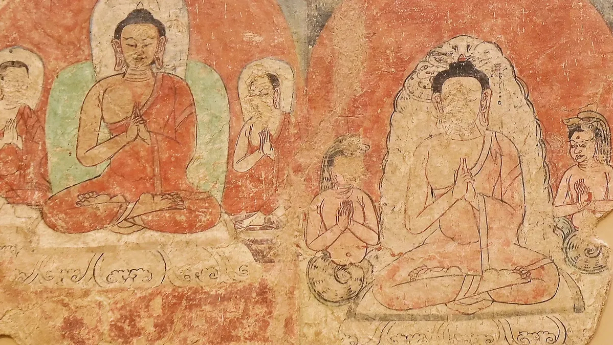 Эрмитаж вернул на экспозицию восстановленную буддийскую роспись из Турфана