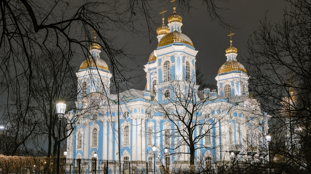 Фасады Николо-Богоявленского морского собора озарила новая подсветка