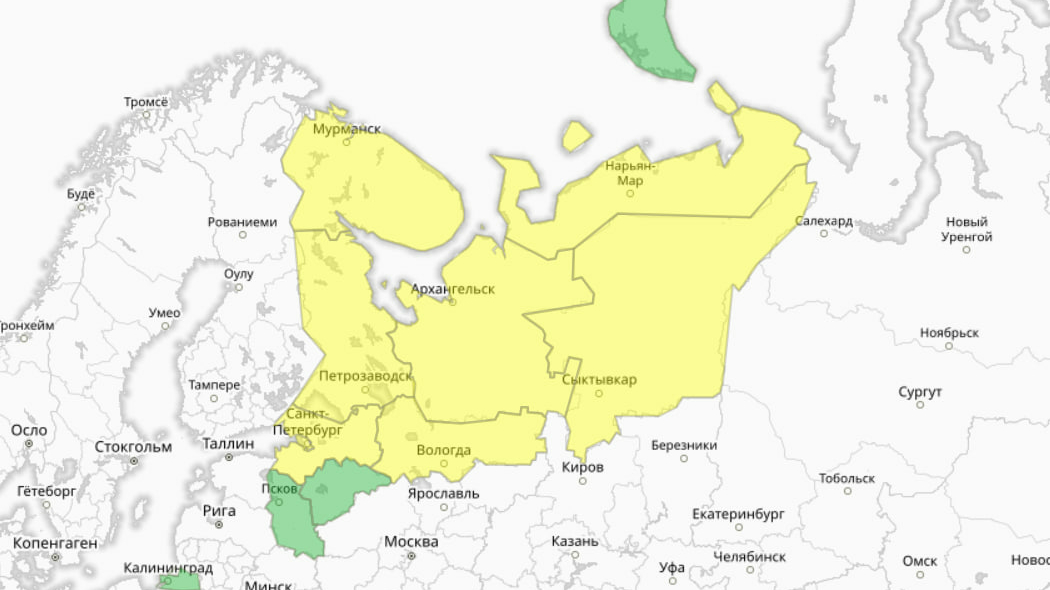 Петербург вводит «желтый уровень» опасности из-за мороза и смога