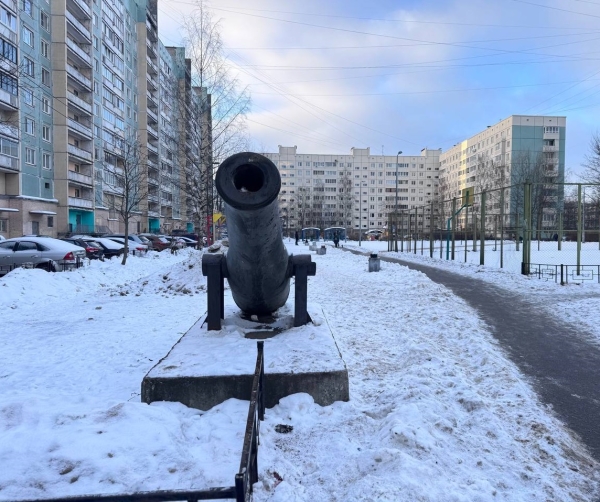 Пушка XIX века свыше 40 лет украшала двор в Петербурге