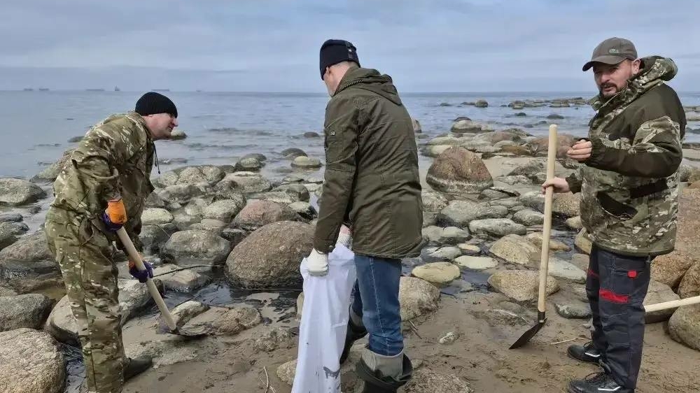 В Финском заливе начали ликвидировать разлив нефтепродуктов у Усть-Луги